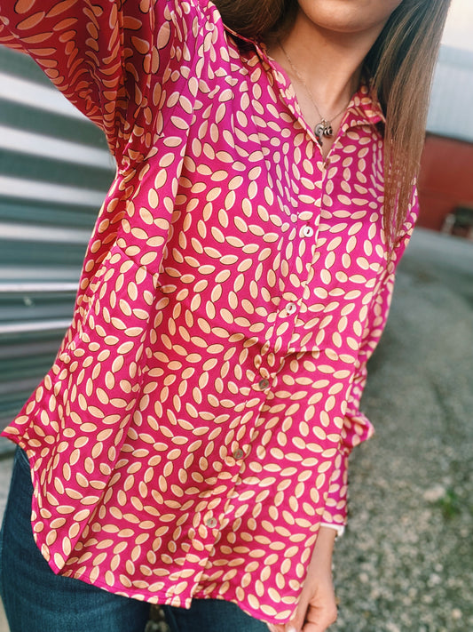 Dotted Hot Pink Show Shirt