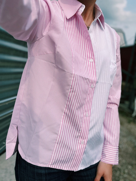 Basic Pink Striped Show Shirt