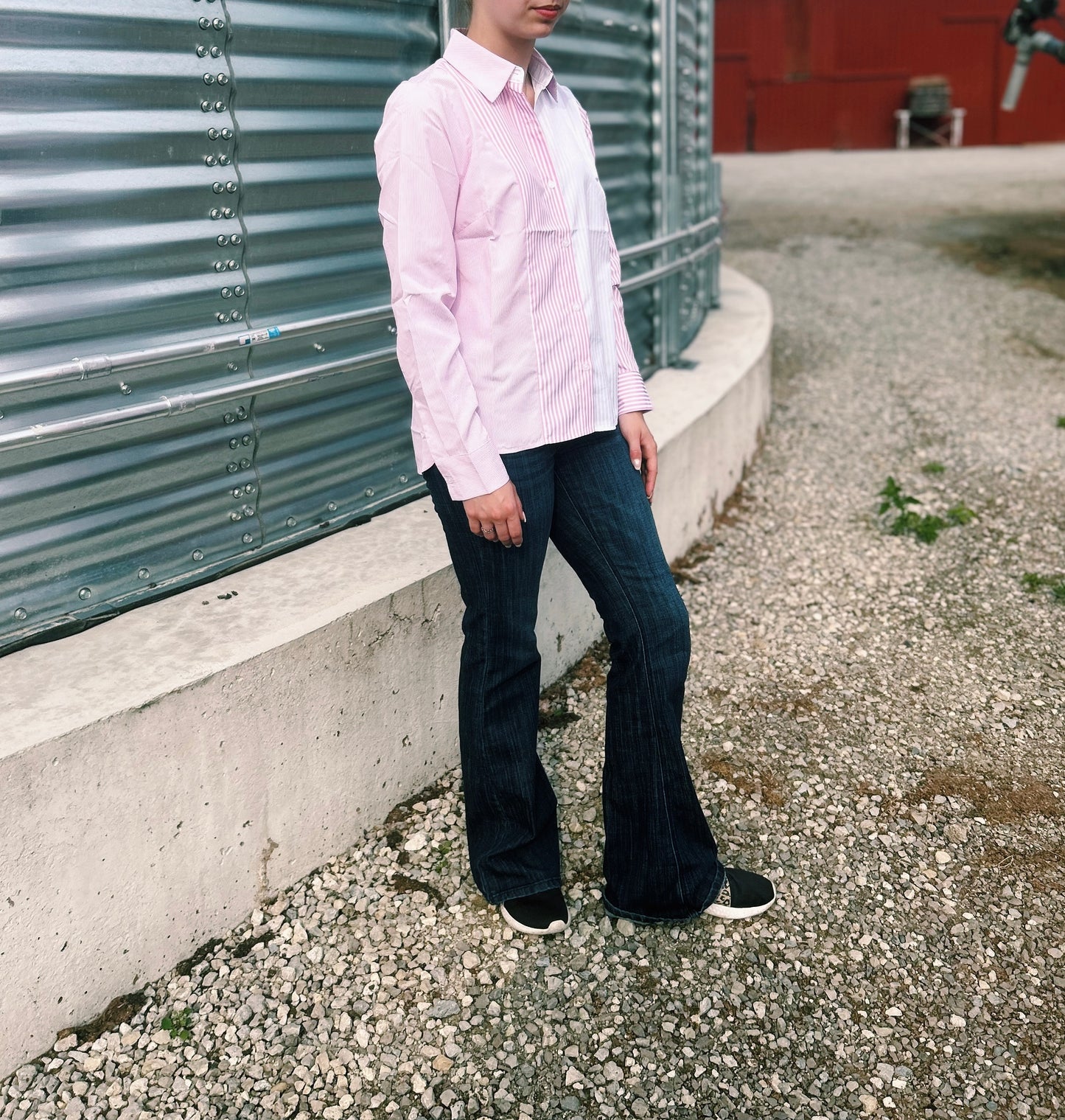 Basic Pink Striped Show Shirt