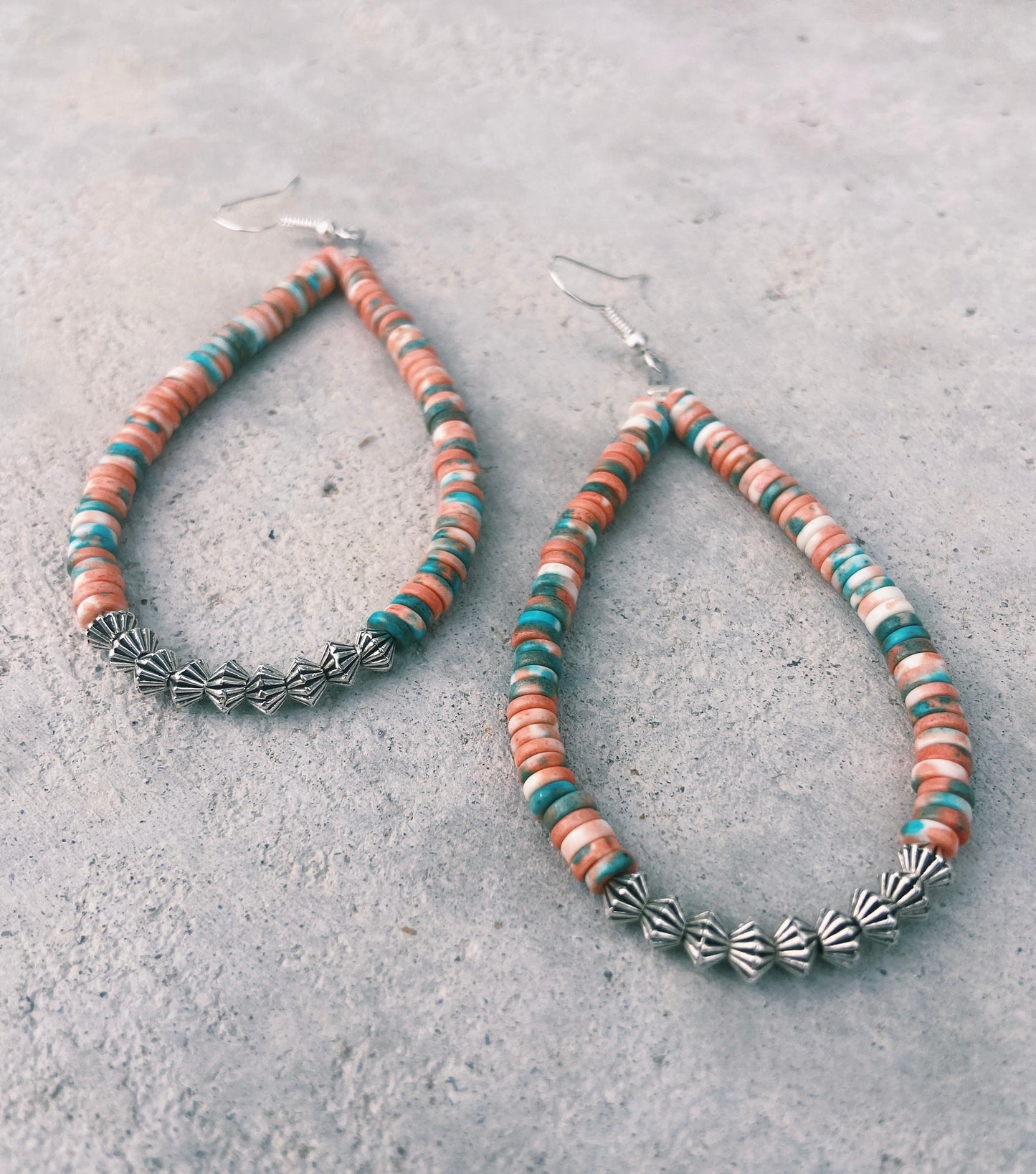 Turquoise & Orange Earrings