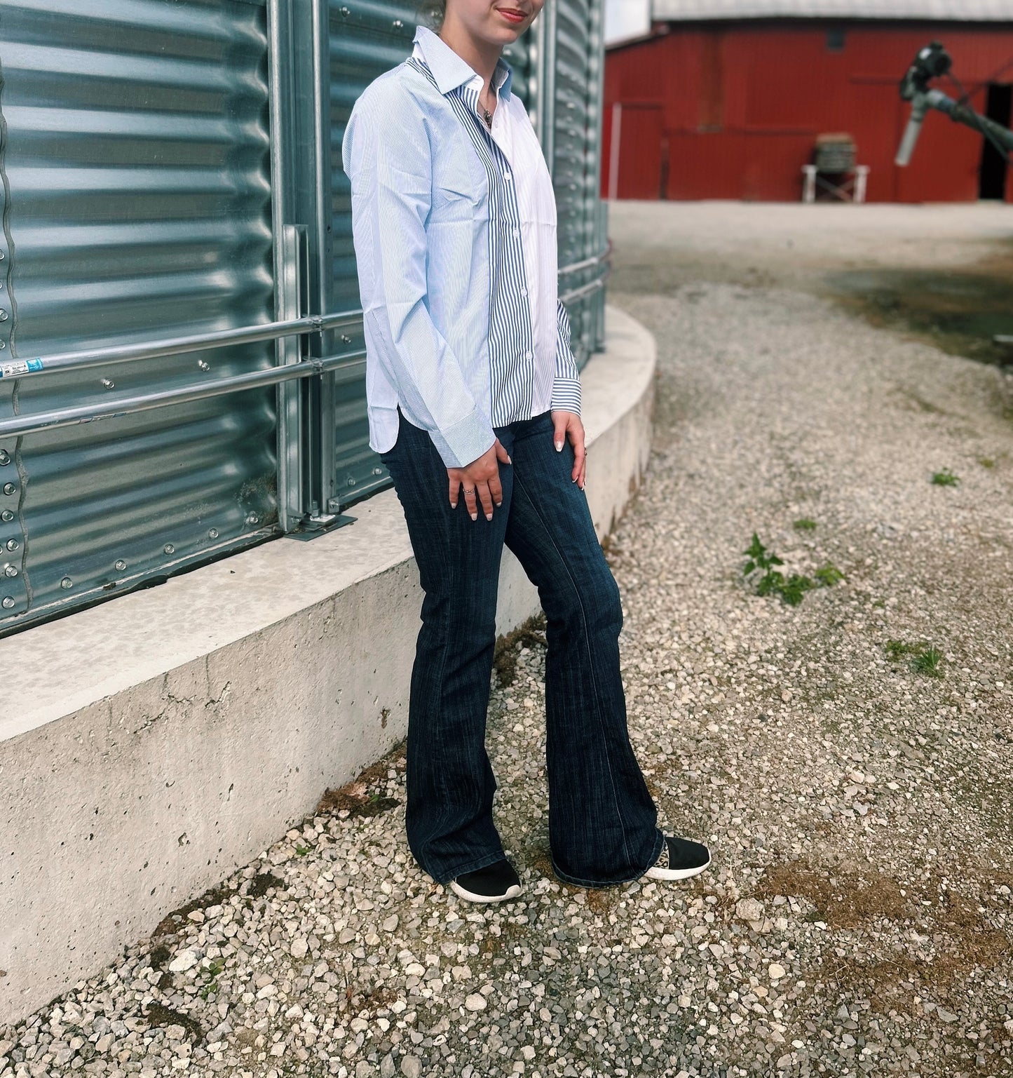 Basic Blue Striped Show Shirt