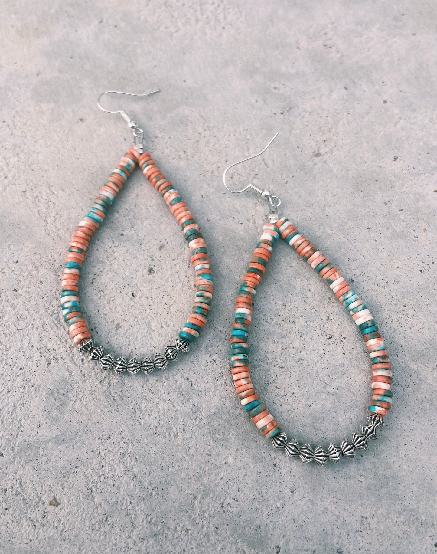 Turquoise & Orange Earrings