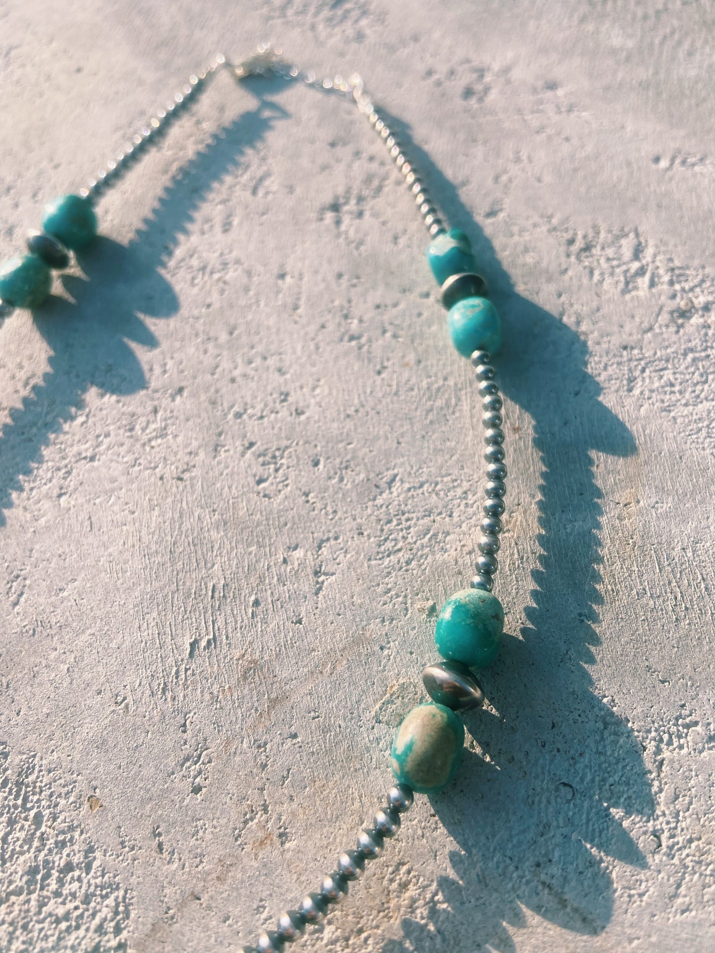 Real Navajo Pearl & Turquoise Choker