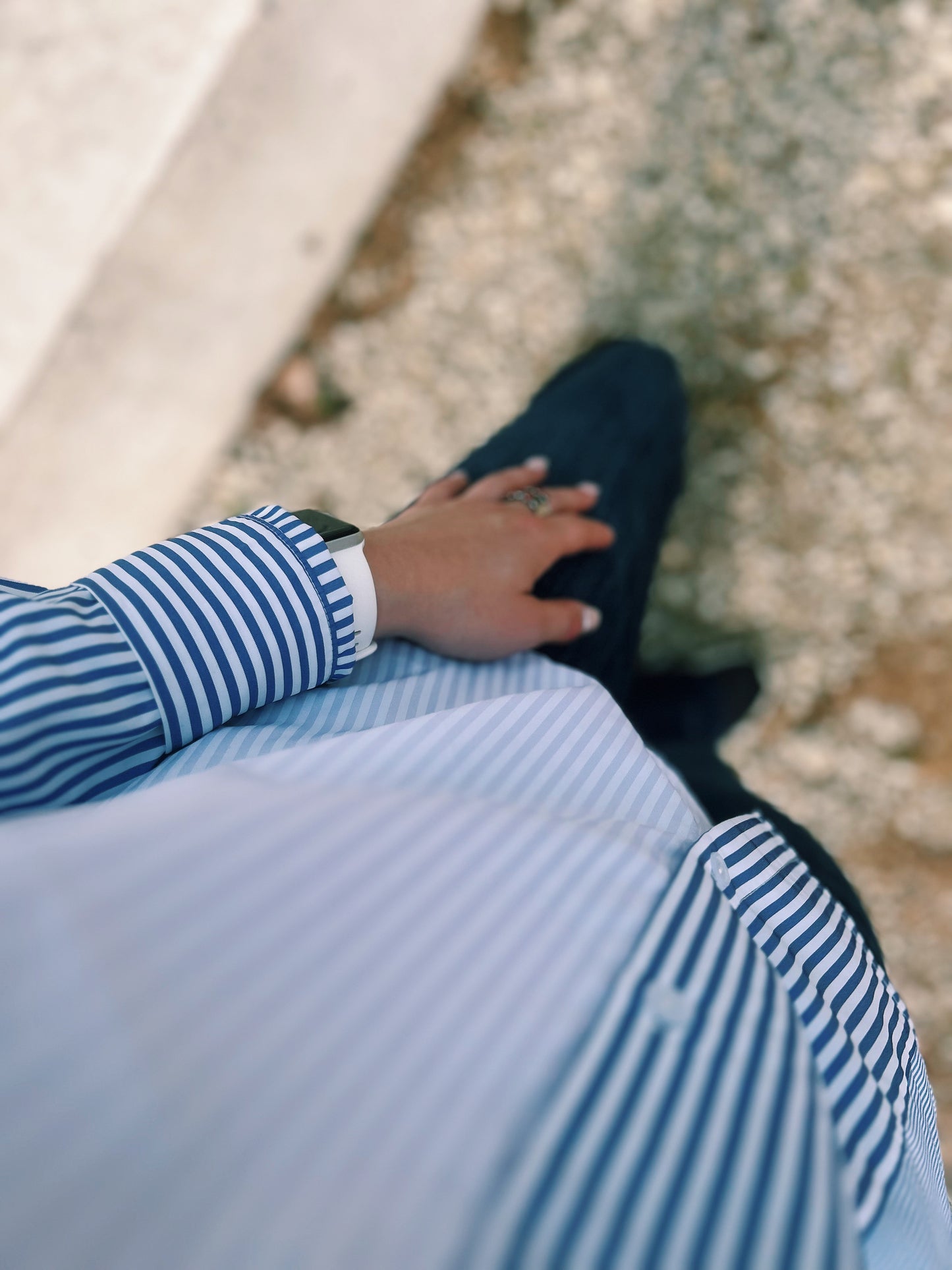 Basic Blue Striped Show Shirt