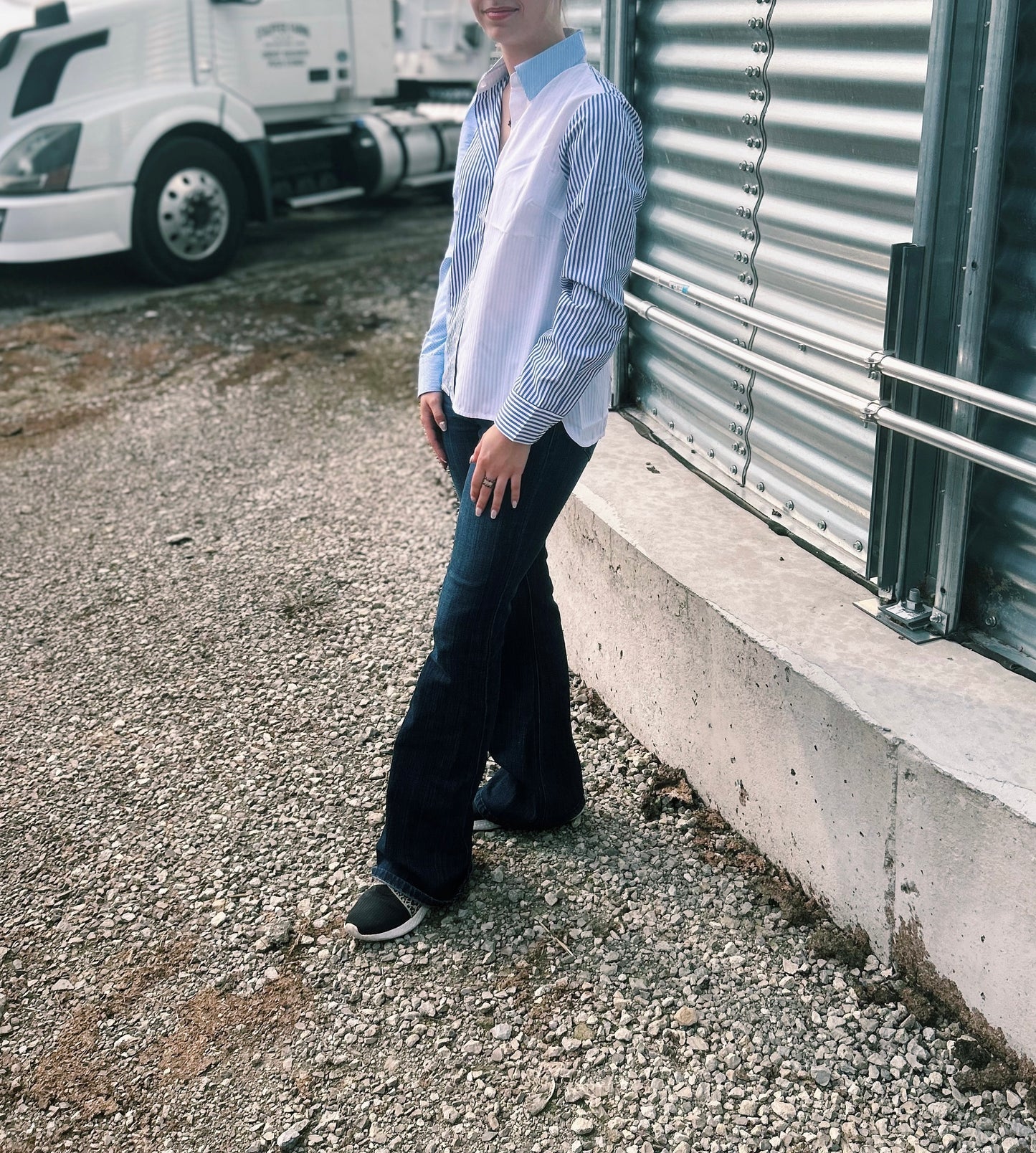 Basic Blue Striped Show Shirt