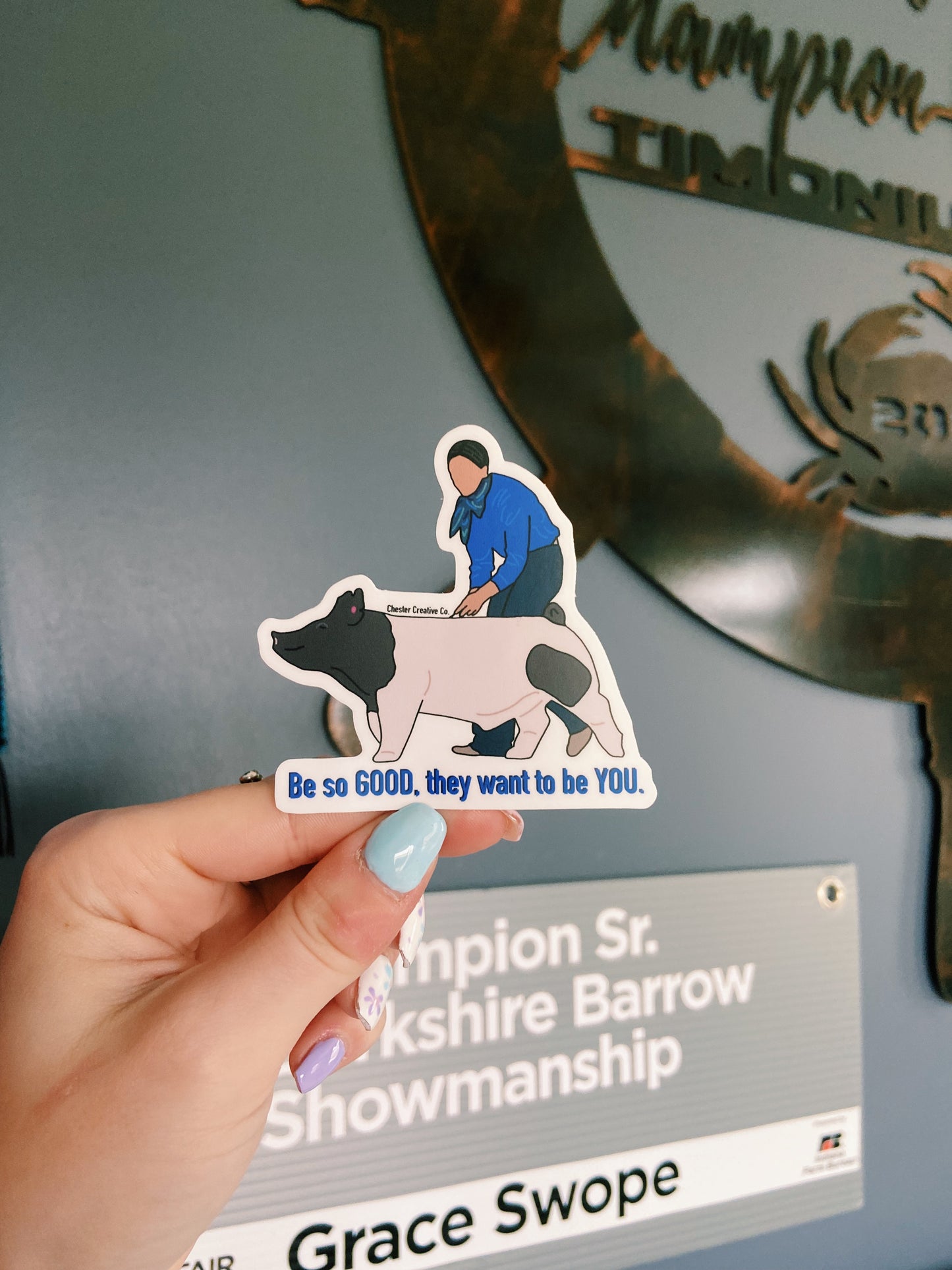 Be So Good, They Want To Be You CCC Pig Sticker